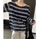 バック中空ボーダー柄Tシャツ | Ulysses | 詳細画像4 