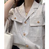 ボーダー柄シャツトップス | Ulysses | 詳細画像8 