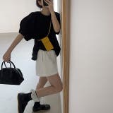 ブラック | スウェット半袖ドルマントップス | Ulysses