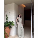 グリーン | ノースリーブトップスワイドパンツセットアップ | Ulysses