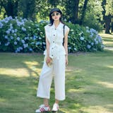 ホワイト | ノースリーブトップスワイドパンツセットアップ | Ulysses