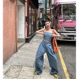 ブルー | デニムオフショルダートップスパンツセットアップ | Ulysses
