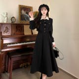 襟付きフェイクレイヤードワンピース | Ulysses | 詳細画像7 