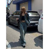 シングルブレストトップスワイドパンツデニムセットアップ | Ulysses | 詳細画像1
