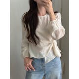 ベージュ | クルーネックイレギュラートップス | Ulysses