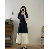 ベルト付き半袖ロングクルーネックデニムワンピース | Ulysses | 詳細画像5 