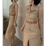 スリットポケット袖なし襟付きデニムワンピース | Ulysses | 詳細画像4 