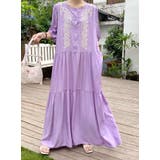 刺繍ベルト付き半袖ノーカラーリラックスワンピース | Ulysses | 詳細画像2