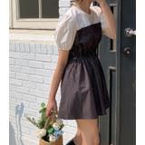 パフスリーブドローストリング切り替え半袖ノーカラーワンピース | Ulysses | 詳細画像6