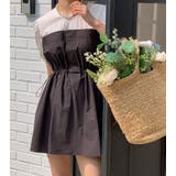 パフスリーブドローストリング切り替え半袖ノーカラーワンピース | Ulysses | 詳細画像7