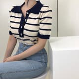 パッチワーク半袖襟付きセーター | Ulysses | 詳細画像5