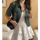 ポケット半袖襟付きデニムトップス | Ulysses | 詳細画像1