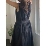 ブラック | 袖なしバックシングルブレストワンピース | Ulysses