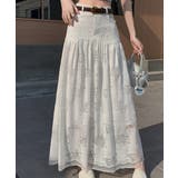 ホワイト | レースAラインスカート | Ulysses