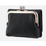 ブラック | 合成皮革3つ折ミニ財布 | Ulysses