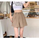 ハイウエストボタン付き無地ショートパンツ | Ulysses | 詳細画像5 
