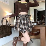 デザインハイウエストチェック柄ジップ付きショートスカート | Ulysses | 詳細画像5