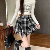 デザインハイウエストチェック柄ジップ付きショートスカート | Ulysses | 詳細画像7