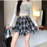 デザインハイウエストチェック柄ジップ付きショートスカート | Ulysses | 詳細画像8