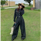 襟付きシングルブレストポケット付き無地デニム2点セットアップ | Ulysses | 詳細画像5 