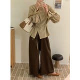 クルーネックボタン付きベルト付き無地トップス | Ulysses | 詳細画像2 