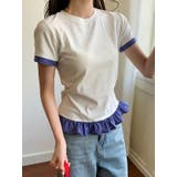 デザインクルーネック半袖配色TEE | Ulysses | 詳細画像3 