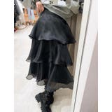 ブラック | ファッションハイウエストチュールで無地スカート | Ulysses