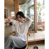 オフショルダー長袖リボン付き無地トップス | Ulysses | 詳細画像3 