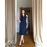 フェミニンなVネック袖なし無地ワンピース | Ulysses | 詳細画像7 