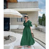 ファッションVネック半袖無地ワンピース | Ulysses | 詳細画像4 
