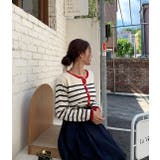 大人カジュアルクルーネックシングルブレストボーダーカーディガン | Ulysses | 詳細画像7 