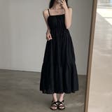 ブラック | ファッション無地キャミワンピース | Ulysses