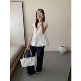 デザインクルーネック半袖トップス | Ulysses | 詳細画像1 