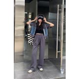 フード付き半袖カットソー切り替えデニムトップスパンツ2点セットアップ | Ulysses | 詳細画像4 