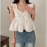 袖なしリボンショートトップス | Ulysses | 詳細画像1 