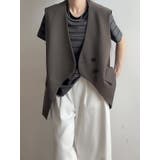 ダークグレー | オーバーサイズ袖なしボタン付きベスト | Ulysses