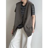 オーバーサイズ袖なしボタン付きベスト | Ulysses | 詳細画像4 