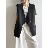 オーバーサイズ袖なしボタン付きベスト | Ulysses | 詳細画像5 