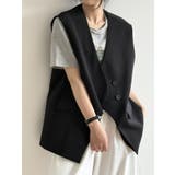 オーバーサイズ袖なしボタン付きベスト | Ulysses | 詳細画像6 