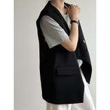 オーバーサイズ袖なしボタン付きベスト | Ulysses | 詳細画像7 