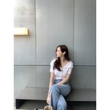 オフショルダーシングルブレスト半袖ニットトップス | Ulysses | 詳細画像4