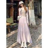 パープル | ハイウエストゴム付きチュールロングスカート | Ulysses