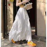 ハイウエストゴム付きレース付きスカート | Ulysses | 詳細画像2 