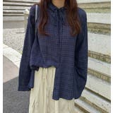 フード付きリボンシングルブレストシャツ | Ulysses | 詳細画像5
