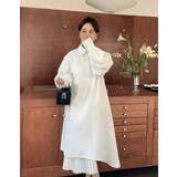 ホワイト | 襟付きシングルブレスト長袖ワンピース | Ulysses