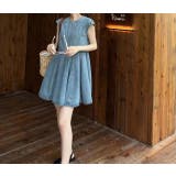 ブルー | 袖なしショートデニムワンピース | Ulysses