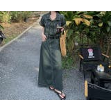 ブルー | 半袖ロング襟付きデニムワンピース | Ulysses