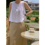 ホワイト | リボン袖なしショートトップス | Ulysses