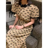 レース付きクルーネック半袖ベルト付きワンピース | Ulysses | 詳細画像3 