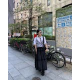 ブラック | ハイウエストレース付きゴム付き切り替えスカート | Ulysses